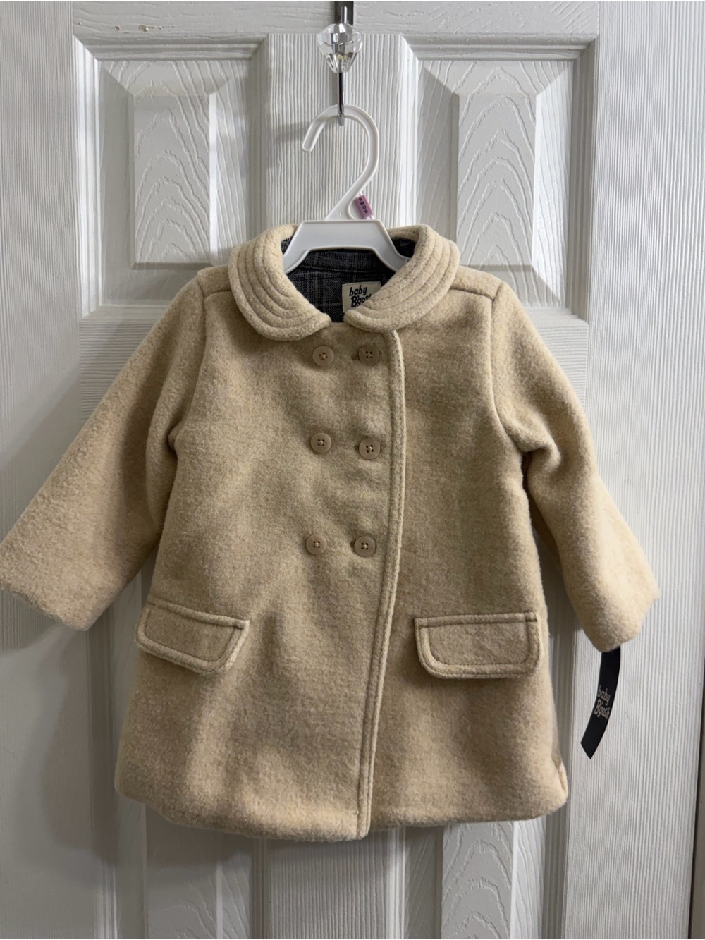Carter's Cream Double-Breasted Pea Coat for Kids
